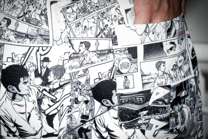 Comix die freche mit Comix Zeichnungen als Muster. Bäcker Koch Pizzaiolo oder wer es wagt